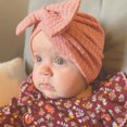【HOT】 Infant Baby Girls Bow Hat With Solid Color, High Elasticity Casual Newborn Soft Head Wraps Turban Accessory 0-18M