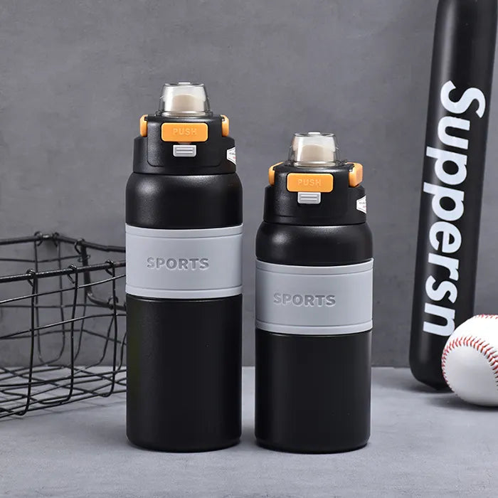New Arrivals 800ml Portable Stainless Steel Double Wall Termos Water Bottle Thermal Gym Bottle Thermos Flask With Push Button