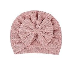 Baby Hat Soft Bow Baby Girls Boys Turban Hat Solid Color Newborn Infant Cap Knitted Beanies Toddler Headwraps Kids Headwear