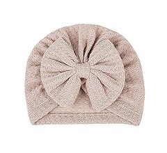 Baby Hat Soft Bow Baby Girls Boys Turban Hat Solid Color Newborn Infant Cap Knitted Beanies Toddler Headwraps Kids Headwear